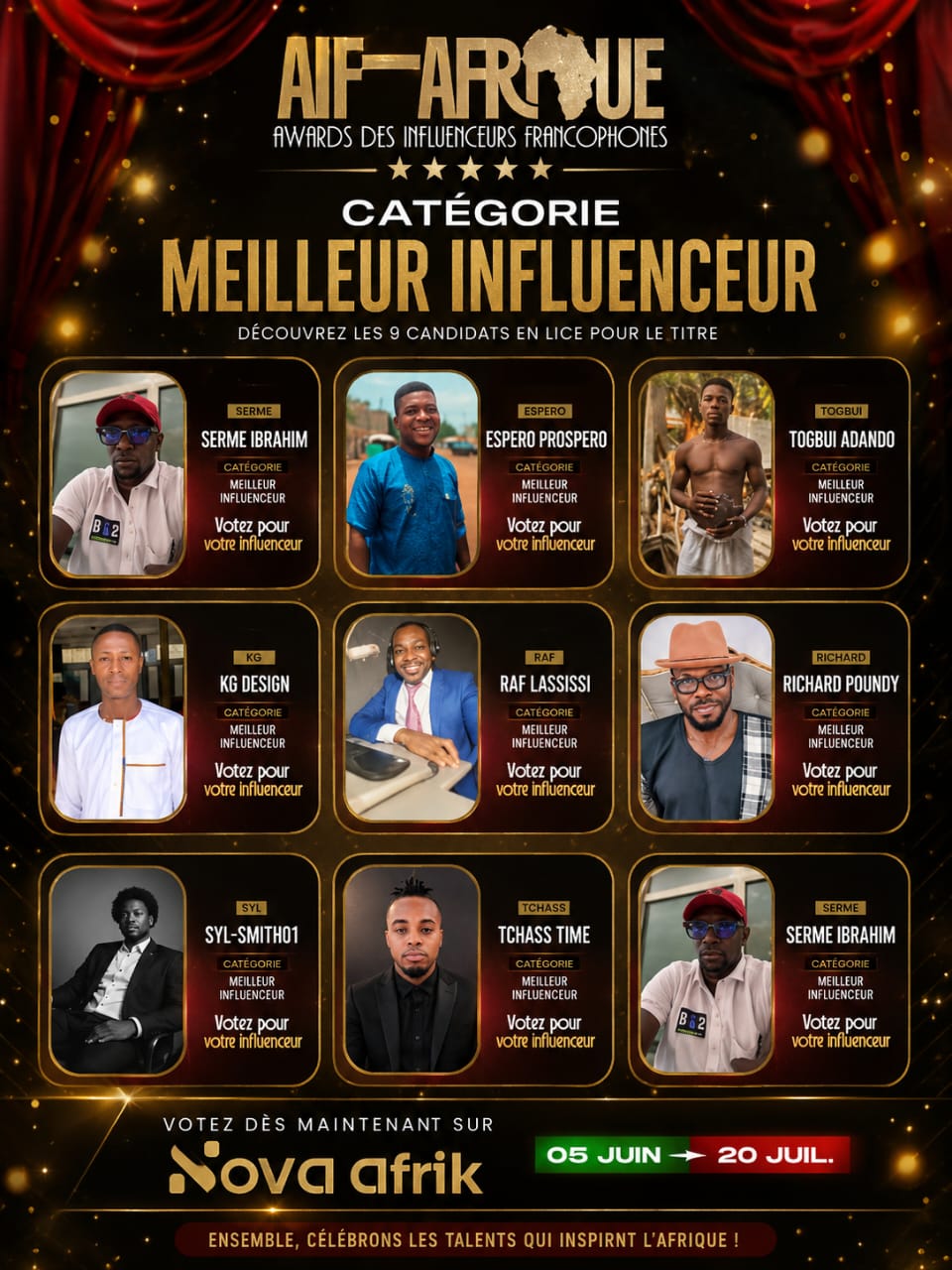 Meilleur influenceur